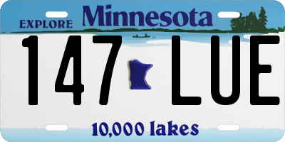 MN license plate 147LUE