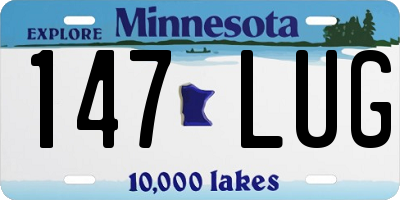 MN license plate 147LUG