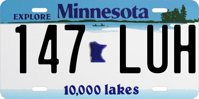 MN license plate 147LUH