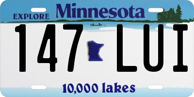 MN license plate 147LUI