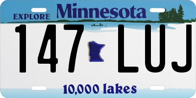 MN license plate 147LUJ