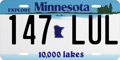 MN license plate 147LUL