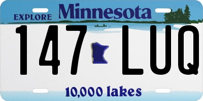 MN license plate 147LUQ