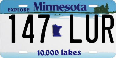 MN license plate 147LUR