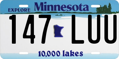 MN license plate 147LUU