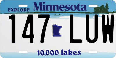 MN license plate 147LUW