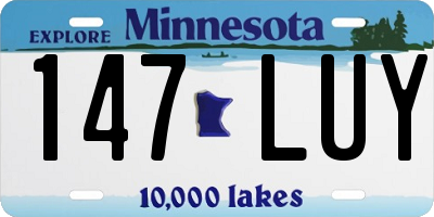 MN license plate 147LUY