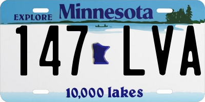 MN license plate 147LVA