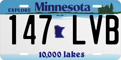 MN license plate 147LVB