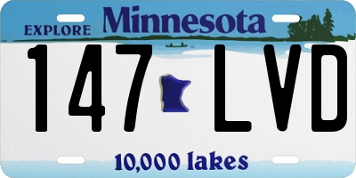 MN license plate 147LVD