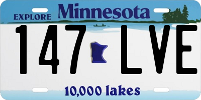 MN license plate 147LVE