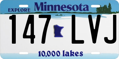 MN license plate 147LVJ