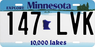 MN license plate 147LVK