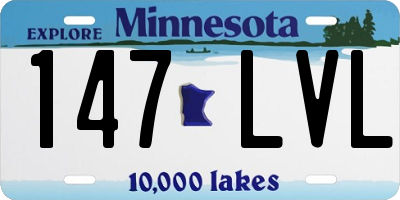 MN license plate 147LVL