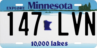 MN license plate 147LVN