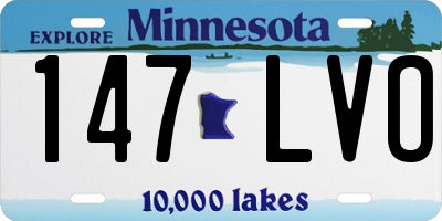 MN license plate 147LVO