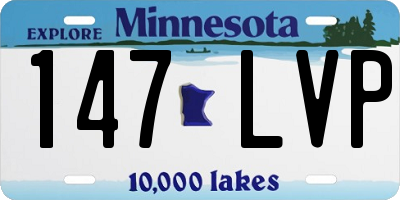 MN license plate 147LVP