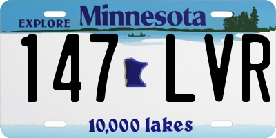MN license plate 147LVR