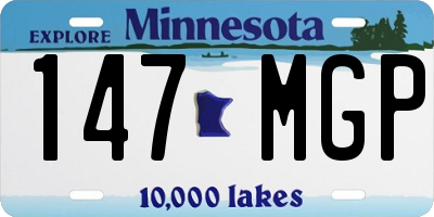 MN license plate 147MGP