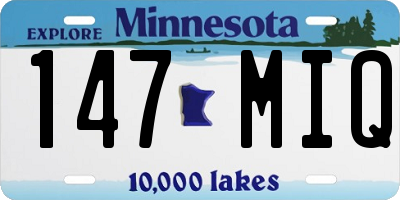 MN license plate 147MIQ