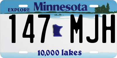 MN license plate 147MJH