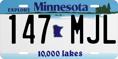 MN license plate 147MJL