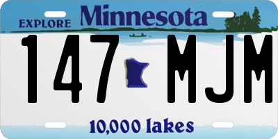 MN license plate 147MJM