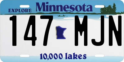 MN license plate 147MJN