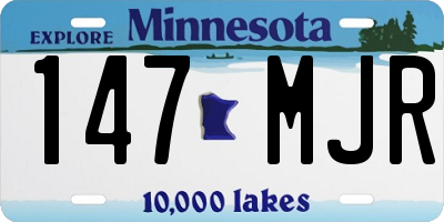 MN license plate 147MJR