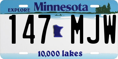 MN license plate 147MJW