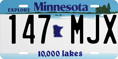 MN license plate 147MJX