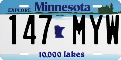 MN license plate 147MYW