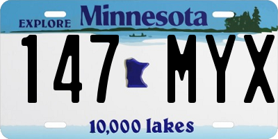 MN license plate 147MYX