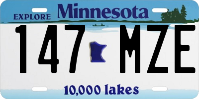 MN license plate 147MZE