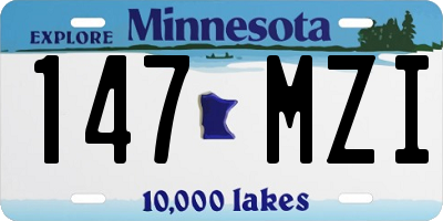 MN license plate 147MZI