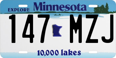 MN license plate 147MZJ