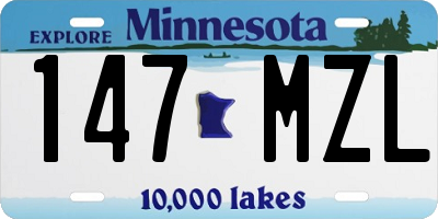 MN license plate 147MZL