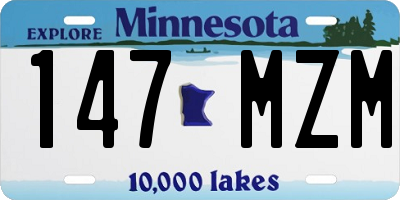 MN license plate 147MZM