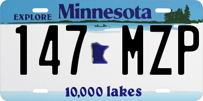 MN license plate 147MZP