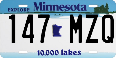 MN license plate 147MZQ