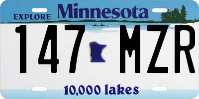 MN license plate 147MZR