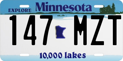 MN license plate 147MZT