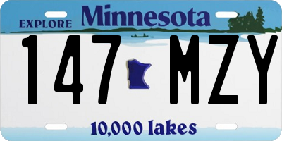 MN license plate 147MZY