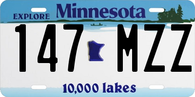 MN license plate 147MZZ