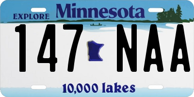 MN license plate 147NAA