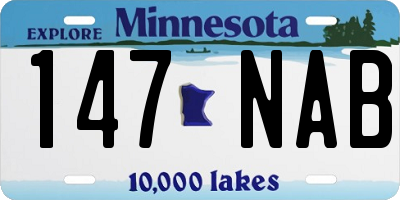 MN license plate 147NAB