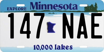 MN license plate 147NAE