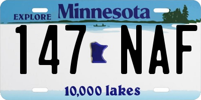MN license plate 147NAF