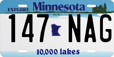 MN license plate 147NAG