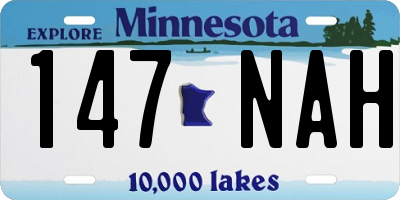 MN license plate 147NAH